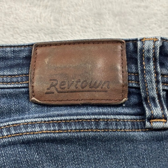 Revtown Jeans Mens 37x29* Automatic Blue‎ Decade Denim Straight Stretch - Picture 5 of 12